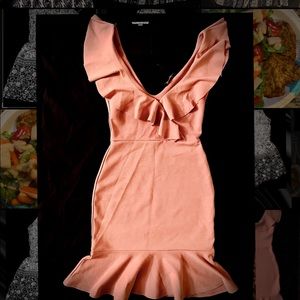 Pretty Little Thing Pink Flared Cocktail Dress